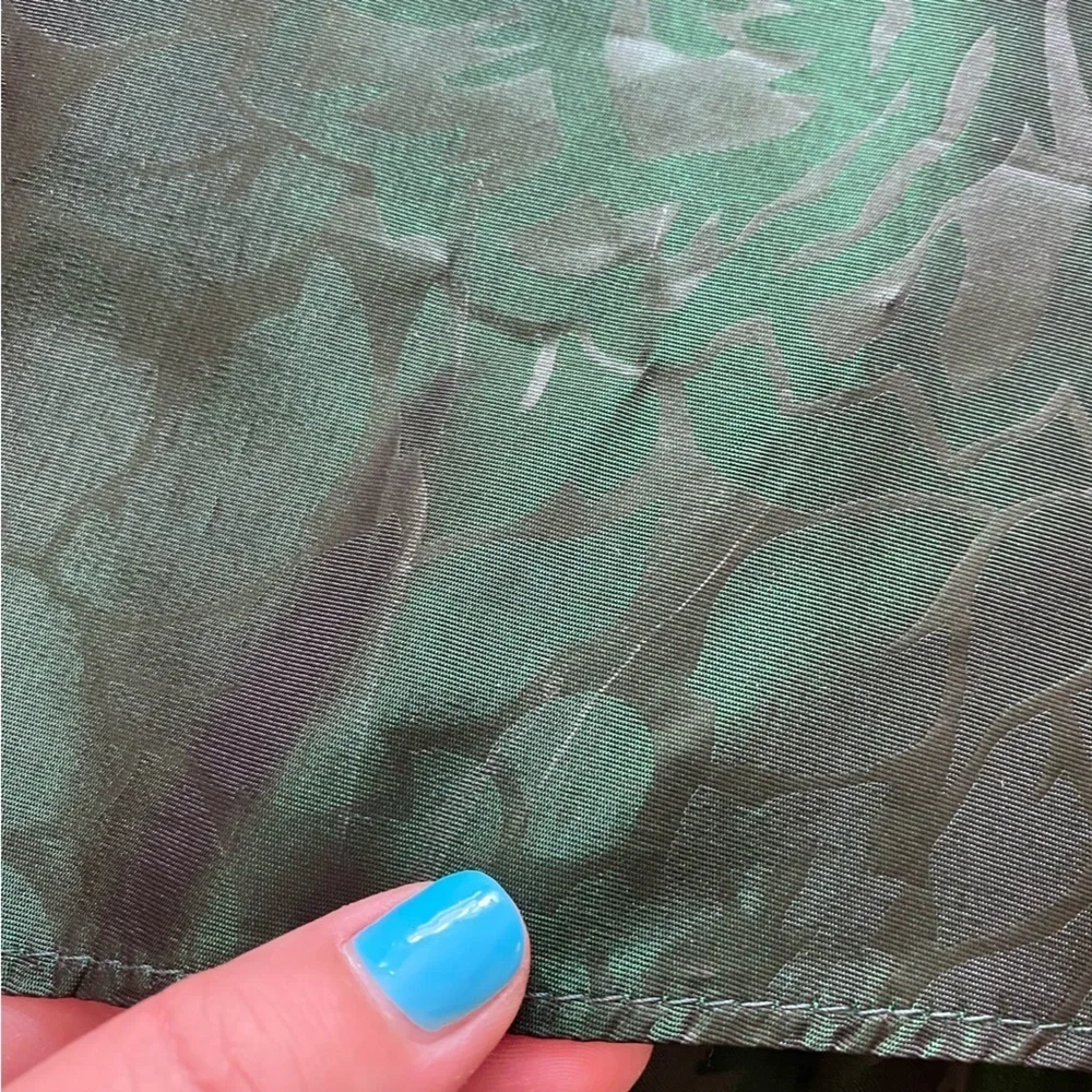 Vintage Laura Ashley Green Velvet Floral Taffeta Midi Dress Gown 8 - Picture 16 of 16